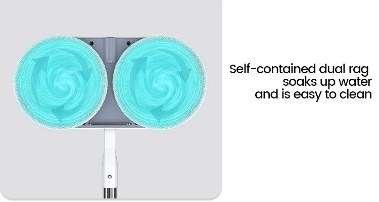 Cordless Electric Mop Dual-motor Powerful Mop With Water Sprayer Up To 60 Mins Working Time Adjustable Tube Multi-surfaces Floor