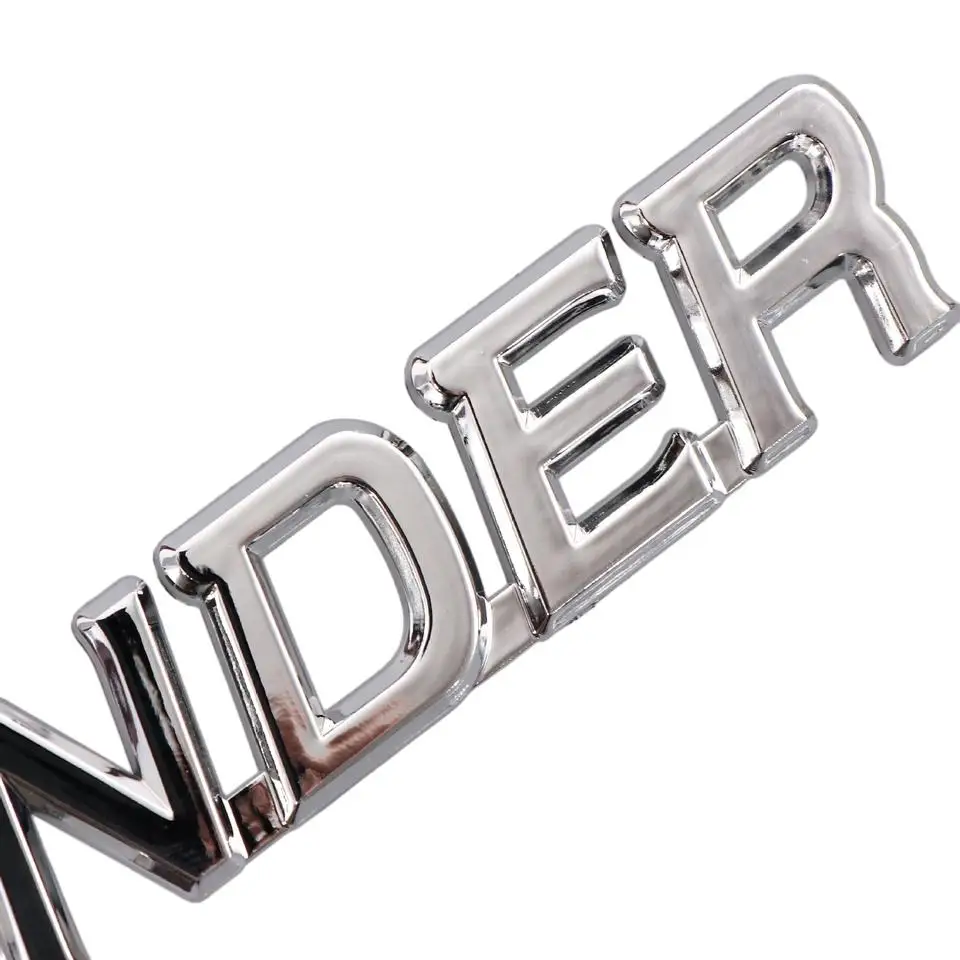 Custom Electroplate Chrome Silver 3d Abs Letters Number Car Emblem Badge Logo For Car Body Decoration