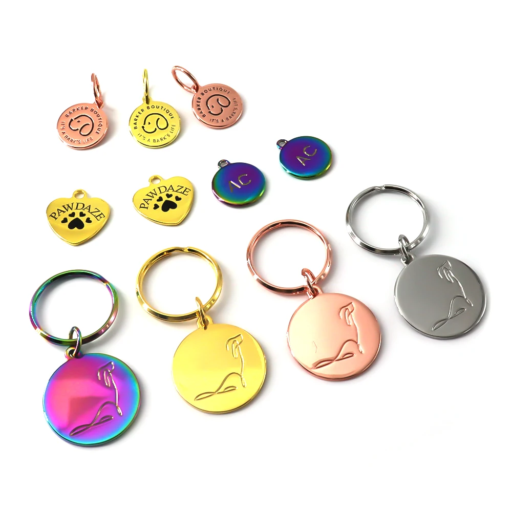 Custom Made Anodized Aluminum Alloy Stainless Steel Metal Pet Or Dog ID Tag For Pets