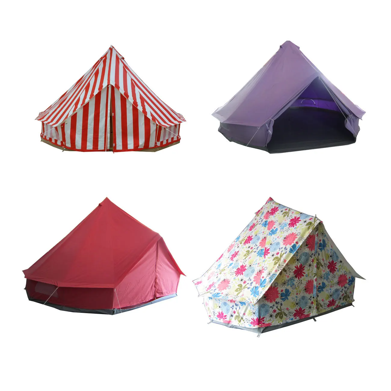 Glamping Waterproof Tent Cotton Canvas Bell Tent for Outdoor Top Set Building Style Fabric Bedroom Roof Combo Bottom Origin Type