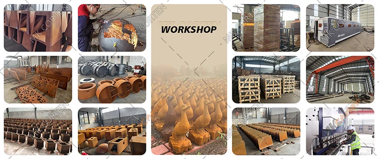 Garden Landscape Raised Box Wholesale Rusty Treatment Corten Steel Plantador Nursery Decorative Metal Modular Planter Boxes