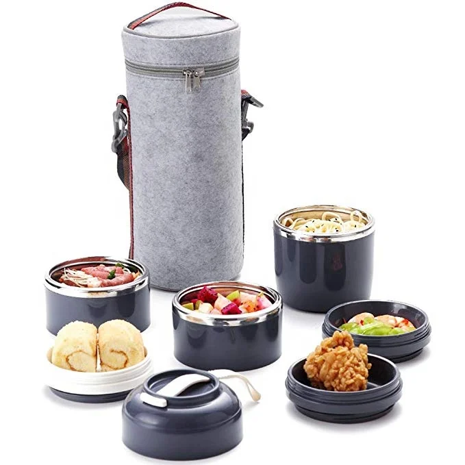 Amazon Hot Sale Insulation Food Container leakproof tiffin japanese bento box for food school stainless steel lunch box