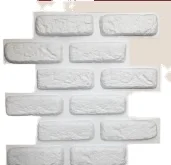 Brick Decorative  Plastic Wall Panel 3D Wall Panel resistent Polystyrene  wall decoration  adhesive 3D interior modern