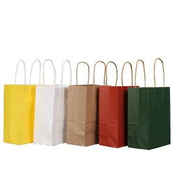 Cheap Colorful waterproof shopper paper bag kraft paper bags with rope handle