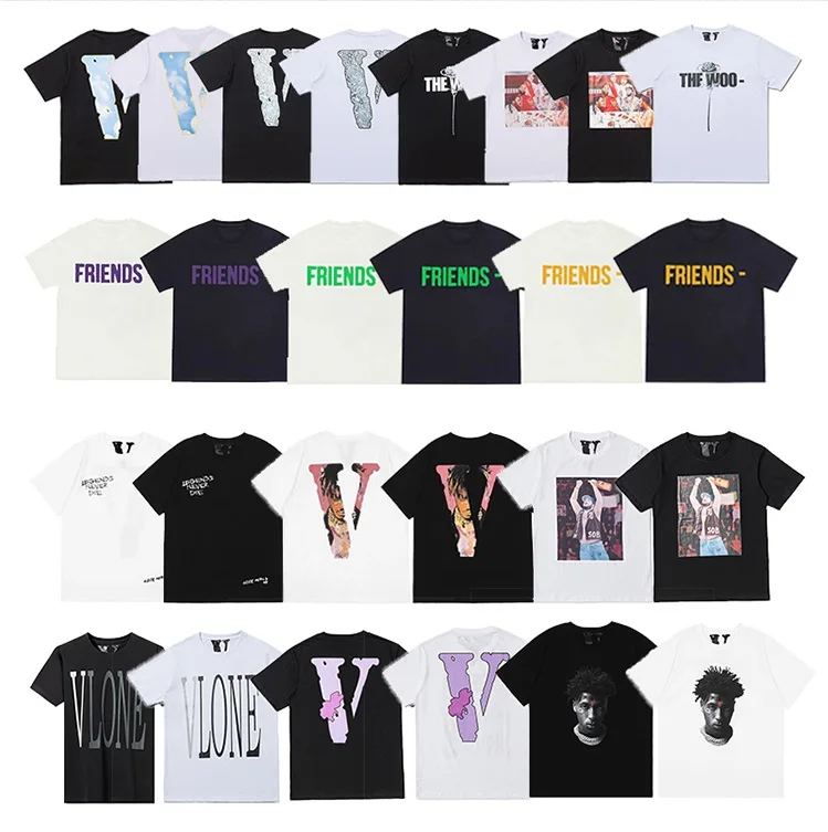 
V LONE Shirts Street Fashion Brand With Big V Printing Hip-hop Short-Sleeved T-shirt Juice Wrld T Shirts 