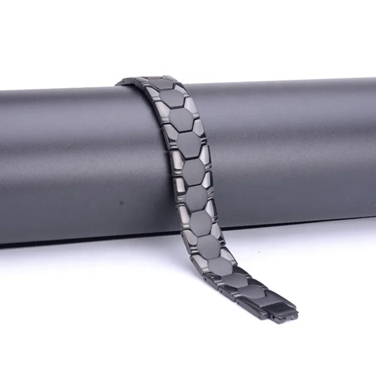 Healthy Bio Elements Energy Stone Health Healing Titanium Magnetic Bracelet for Blood Pressure Control