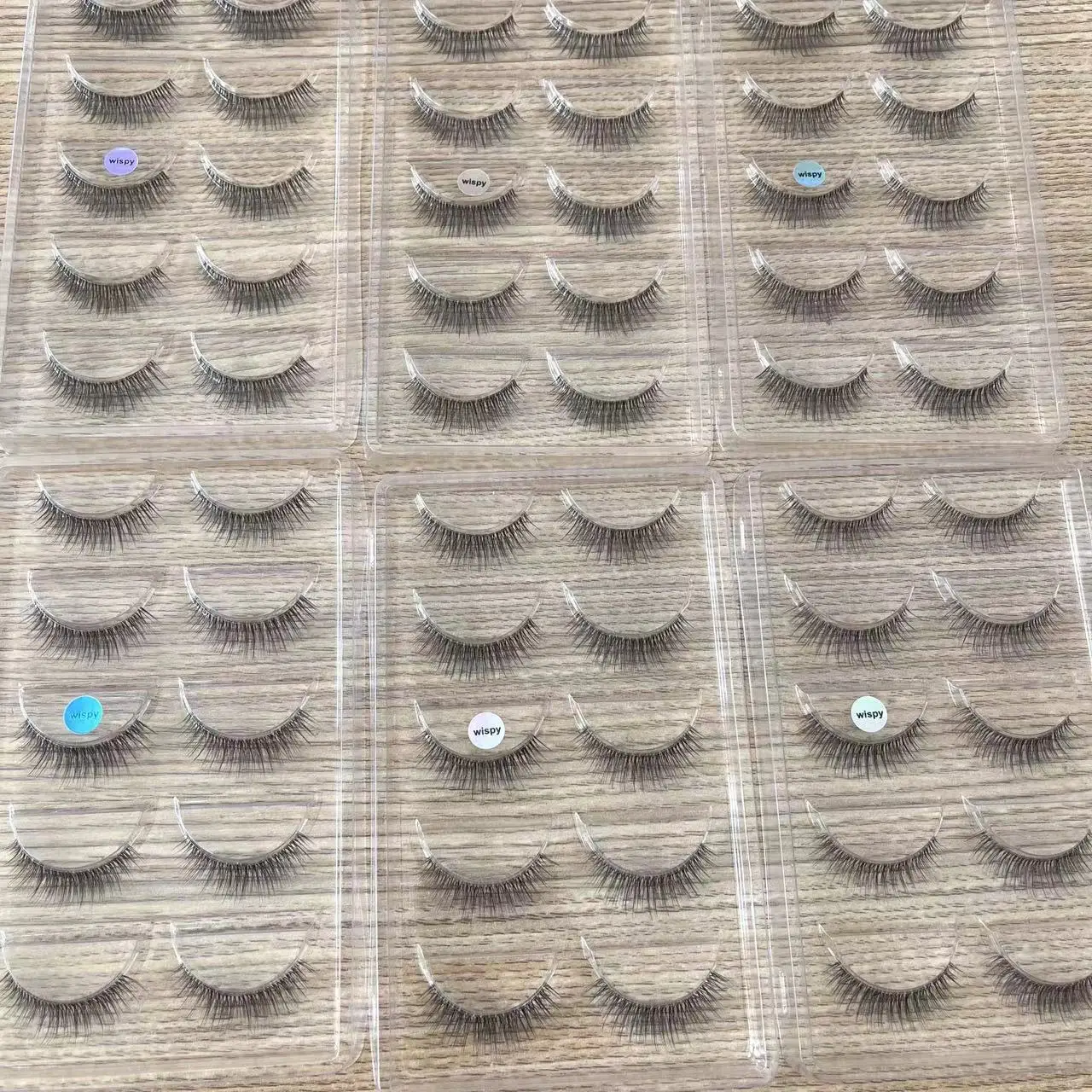 Hongjun  Wholesale Natural Long Full Eyelash Manufacturer 100% Handmade False Eyelash Custom Logo Clear Thin Band Strip Lashes