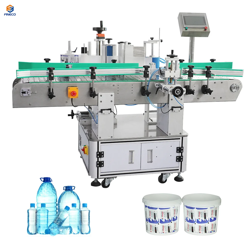 Top quality Automatic round bottle Labeling Machine for beer aluminum beverage cans plastic pail