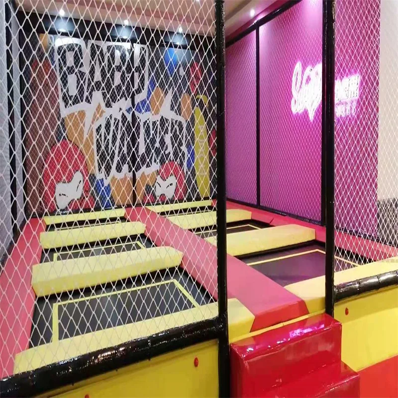 Trampoline Elastic Bed Amusement Park Indoor Playground Trampoline Park with Safety Net