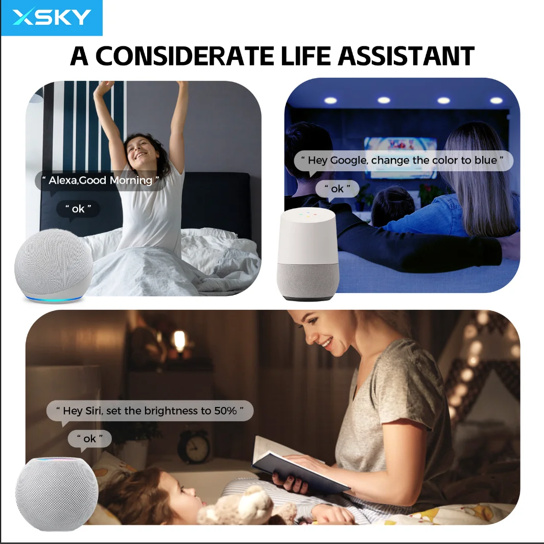 LED Recessed Lights 13W Color changing, LED Lights with Matter Gateway Work With Alexa/Google /Siri, 6inch-4 Pack with Gateway