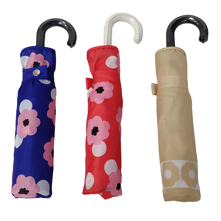 YUBO 42 Inch 8 Ribs Ladies Umbrella High Quality Eco Tri-Fold Umbrella