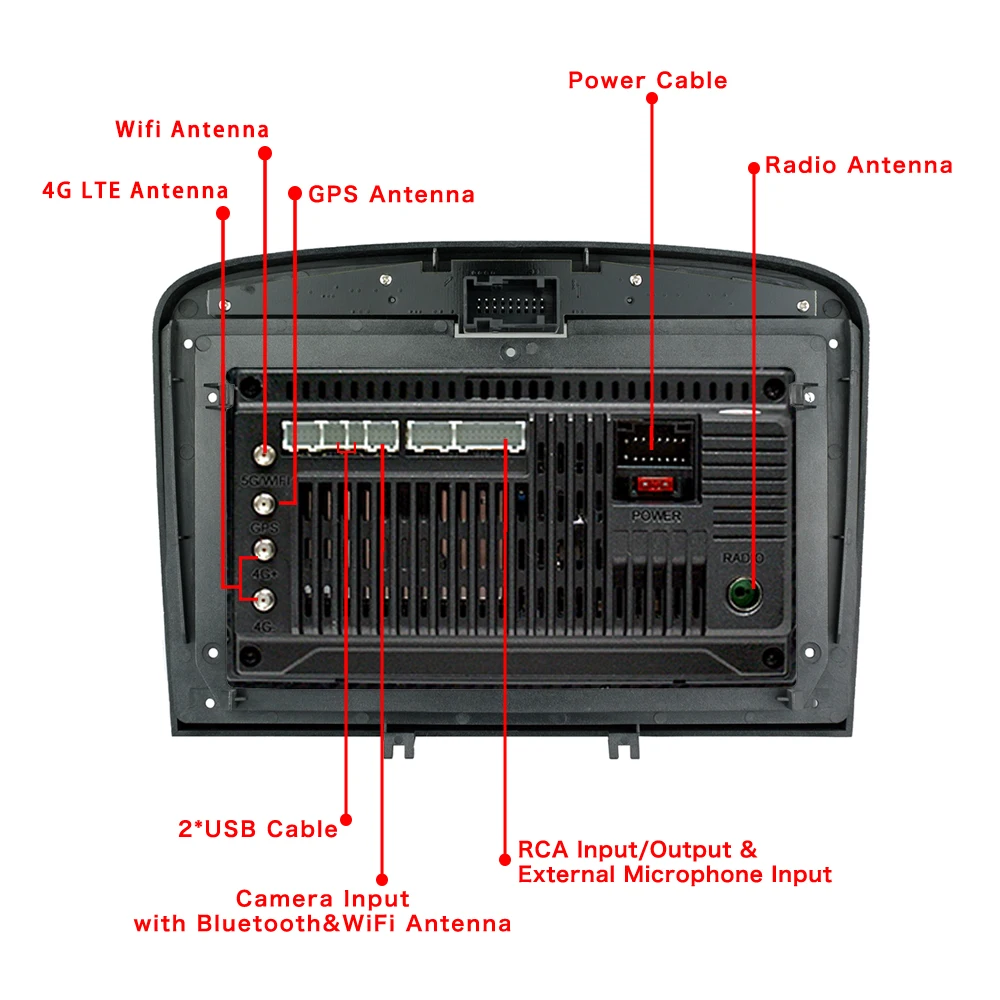 4+64G Touch Screen 9 inch Android 11 Capacitive  High Definition Car Radio Stereo for Peugeot 308/408 2010-2016
