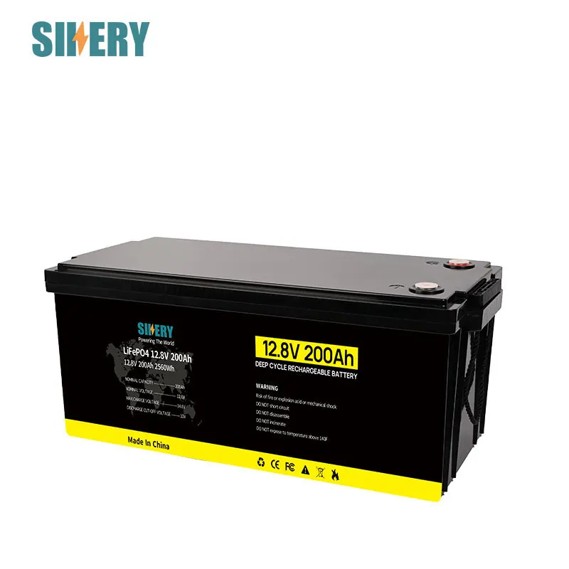 Высококачественная легкая батарея LiFepo4 12 8 В 50Ah 100ah 200Ah 300Ah Lifepo4 Аккумуляторная для системы солнечной энергии глубокий цикл