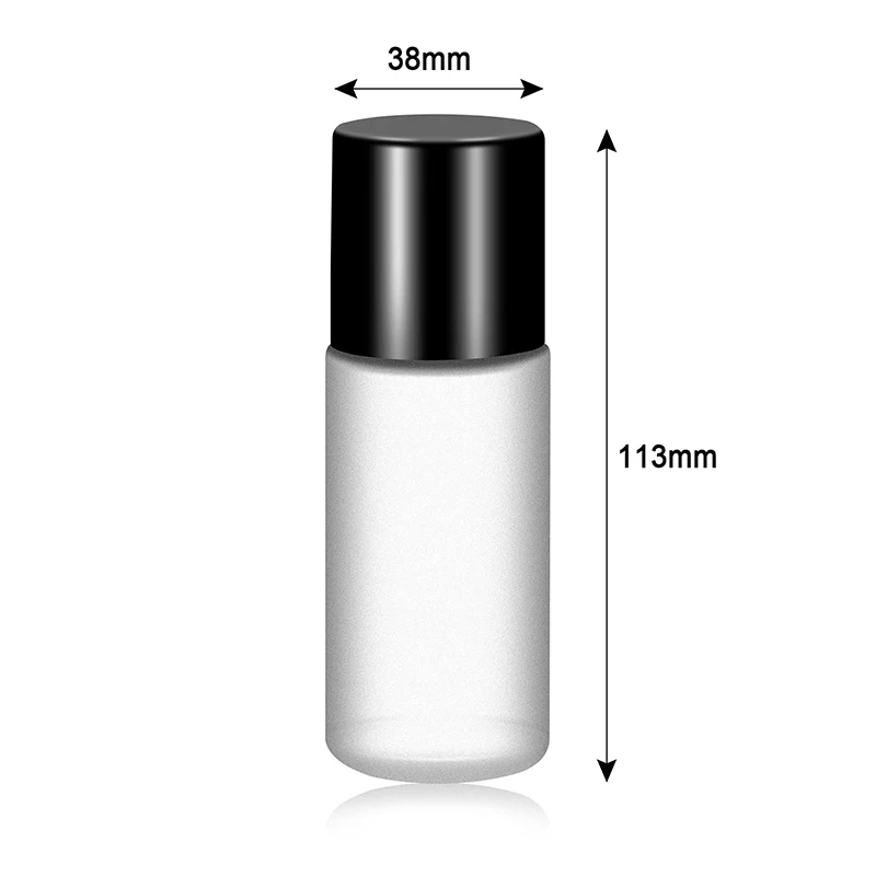 50ml Frosted Glass Deodorant Roll On Bottle Empty 30ml Refillable Roll On Glass Bottles for Cosmetics DIY Beauty Oils Mix