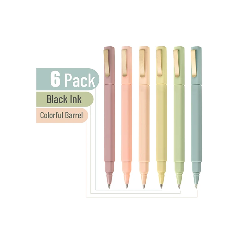 supplier EN71 MSDS custom new design style colour click action neutral pen 1mm no bleed bible safe black ink gel ballpoint pen