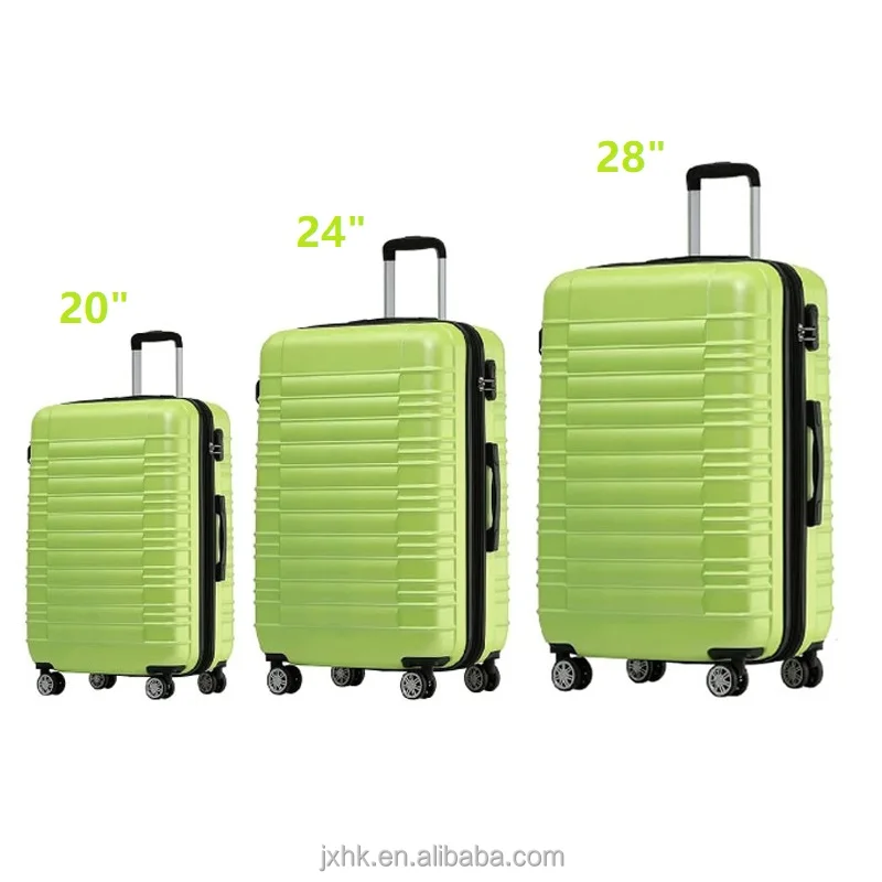 Wholesale 3 pieces Set Portable Luggages Carry-On ABS Travel Suitcase Expandable Zipper Large Capacity Trolley Luggage