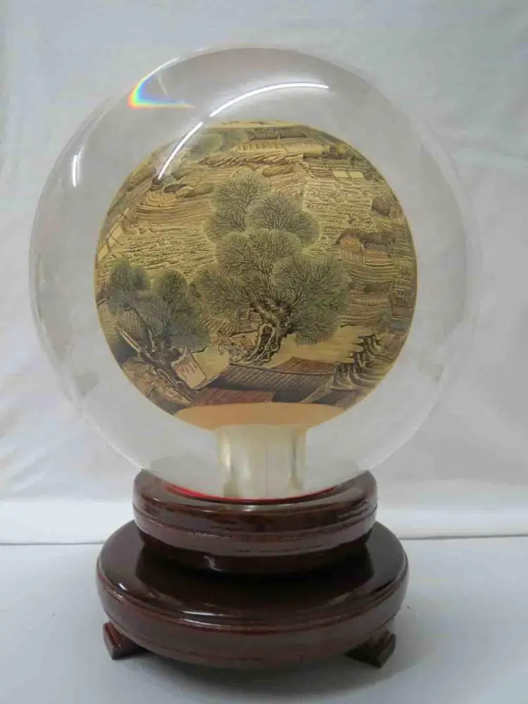 
Professional custom inner painting clear crystal balls for crafts 