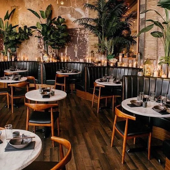 wholesale price commercial furniture fast food shop wood and leather restaurant chair dining chair with back