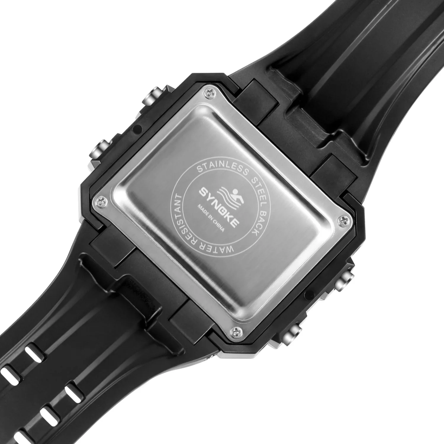 SYNOKE New Men Mountaineering Digital Watch Waterproof Shock Resist Large Screen Outdoor Running Student Fashion Watch Handsome