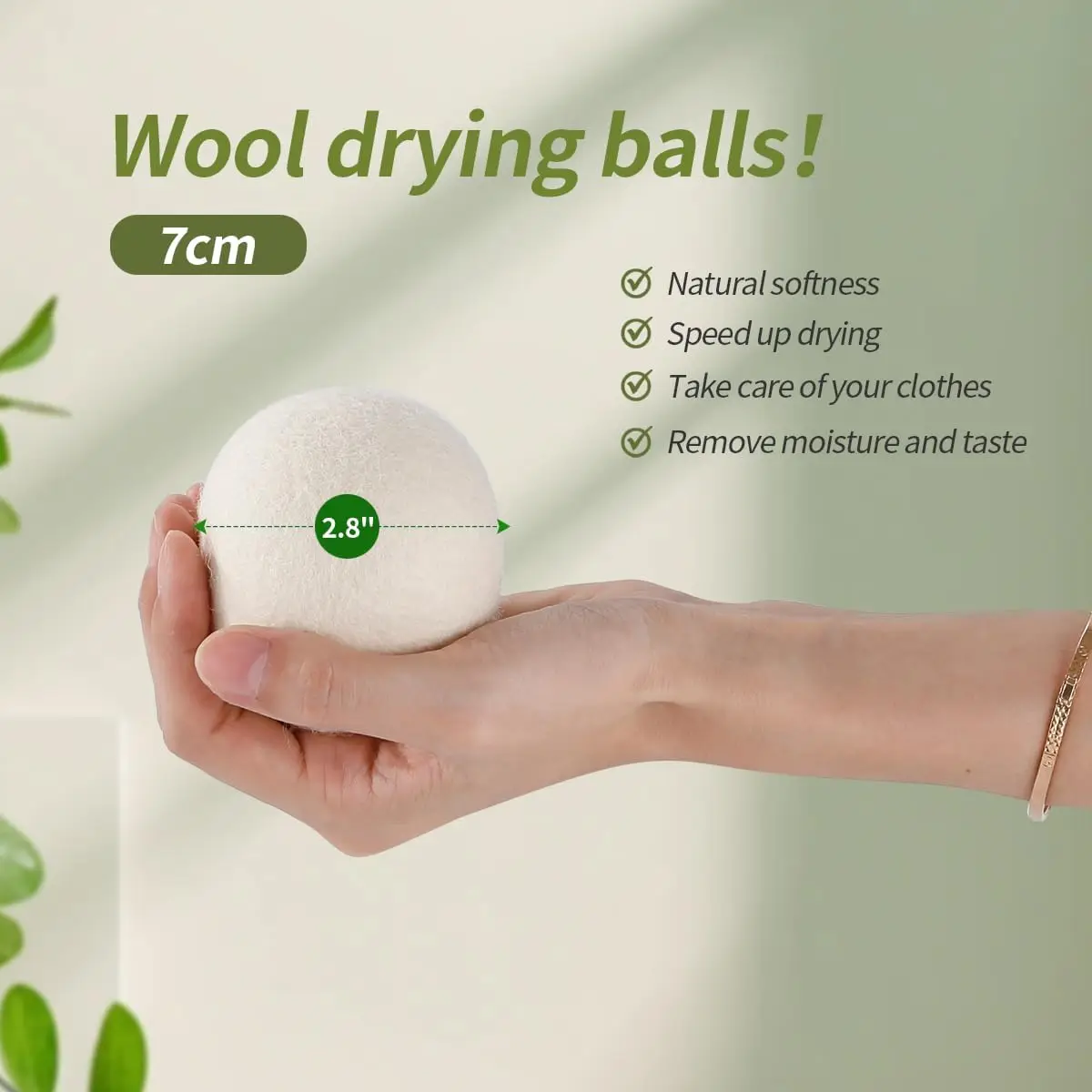 Premium New Zealand Wool Laundry Dryer Felt Balls Reusable Chemical Free Natural Organic Wool Dryer Balls