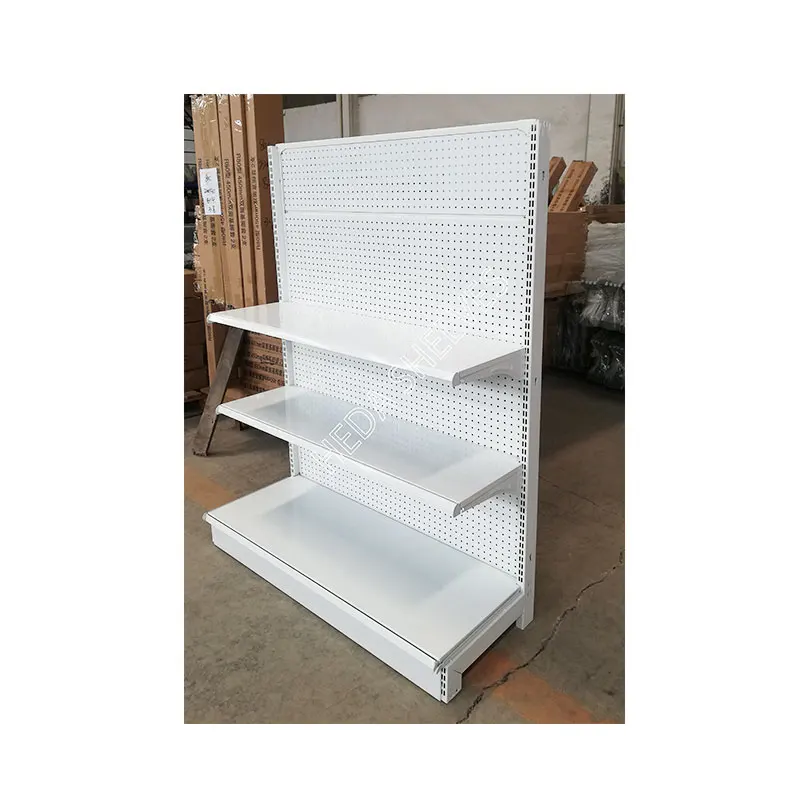 Customized Color Supermarket Metal Shelf Supermarket Racks Single Sided Gondola Display Rack Gondola Shelving