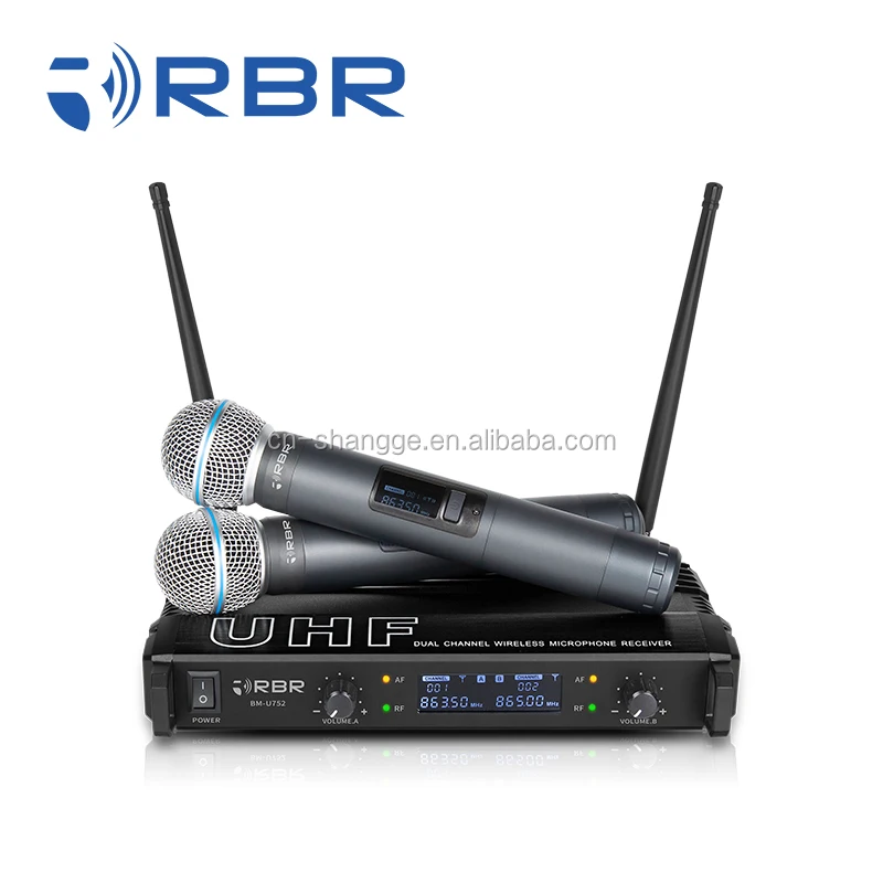  Лидер продаж беспроводной микрофон bm752 uhf с фиксированной