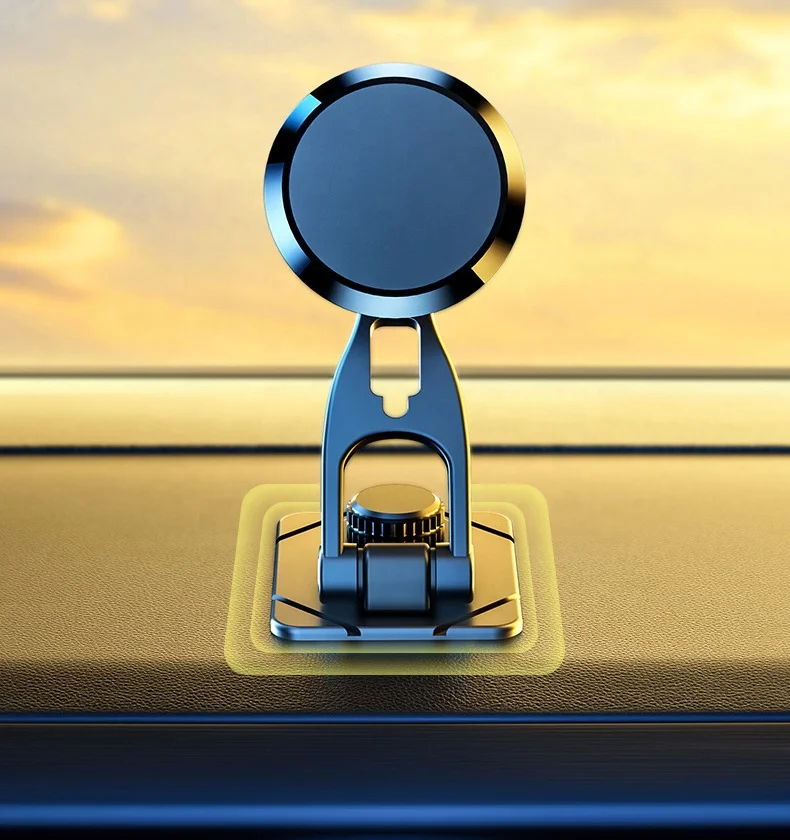 Strong Magnetic car mobile phone bracket 360 rotating folding magnetic suction bracket