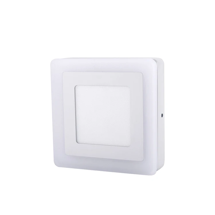 Round Square Muti Two color led panel 18w 6w 24w 9w 3+3w 6+3w 12+4w red green blue RGB frameless double color led panel light
