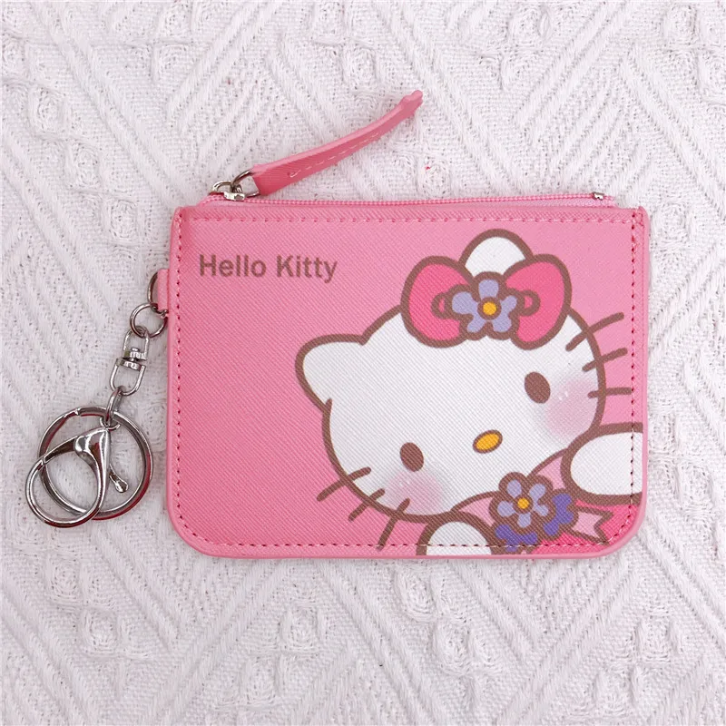 Wholesale High quality Cute Sanrioed Kurumi Little Long Ear Rabbit Purse Leather Wallets with Keychain Pendant
