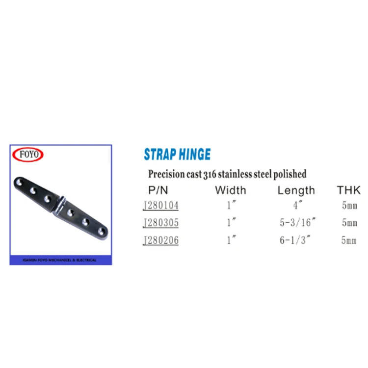 6-Hole 316 stainless Steel polished Cabin Flush Door Strap
