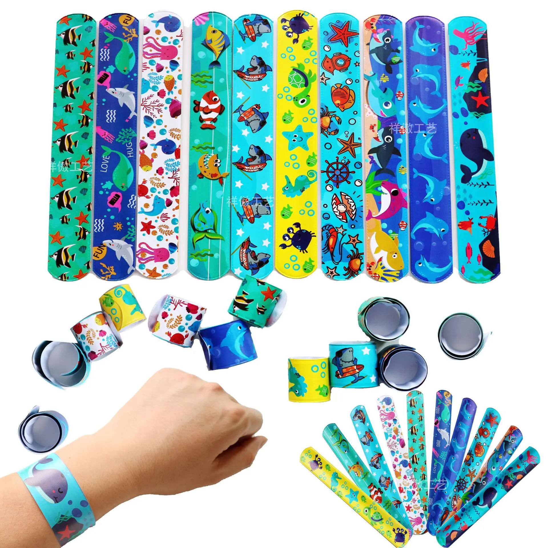 Slap Circle Bracelet Kids Slap Circle Party Wristband Popular Cartoon Bracelet