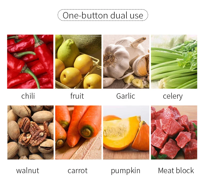 Household Kitchen 2L Stainless Steel Multifunctional Powerful Motor Electric Meat Grinder Food Processor