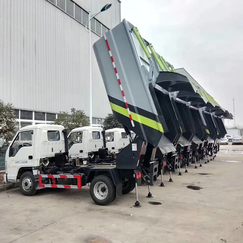 Made In China Garbage Truck City Compression Docking Refuse Collector 4cbm Garbage Compactor Truck For Sale