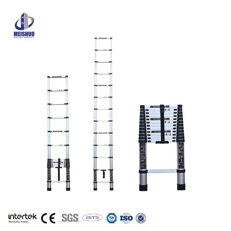 ladder 3.8m super aluminium telescopic ladder with soft close system EN131-6 ANSI Warenwet AS/NZS CAN3-Z11-M81