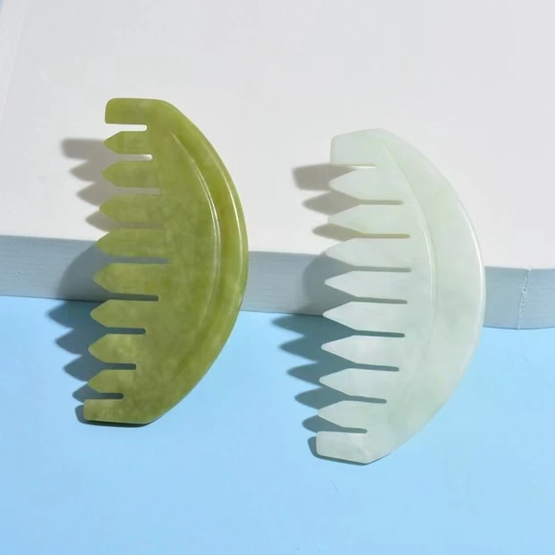 Green Jade Gua Sha Natural Stone Smooth Cold Muscle Relaxation Guasha All For Massage Board Scraper Tools Body Gouache Face Set