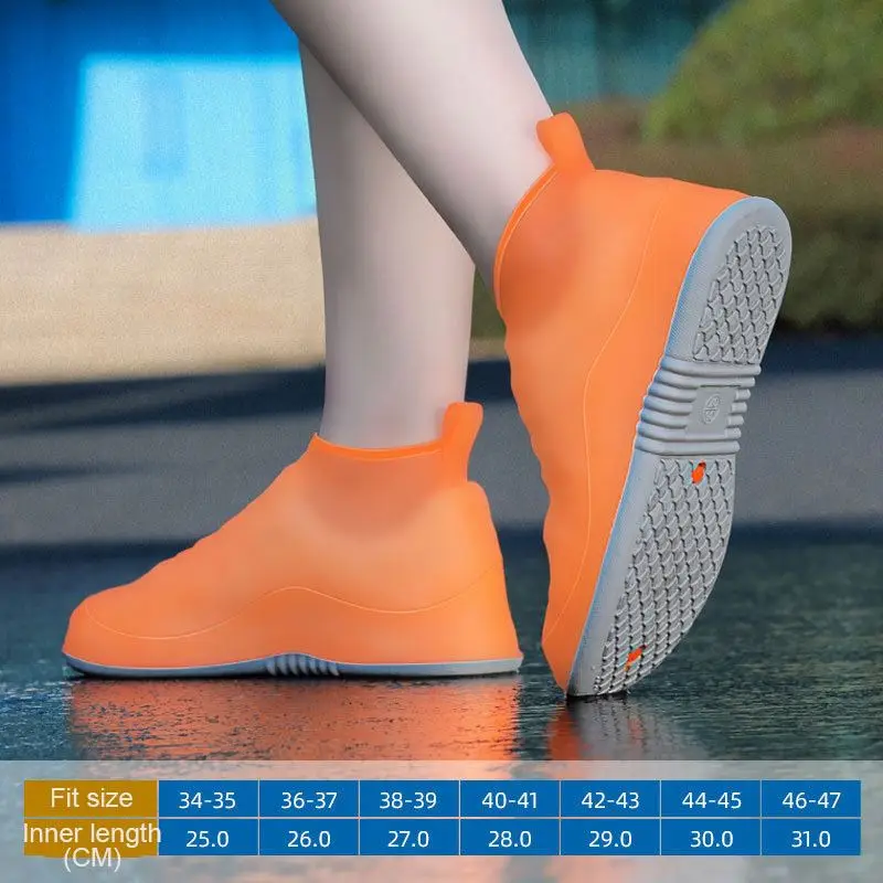 Rain Boots Waterproof TPE Rubber Boots Non-slip Water Shoes Rainy Day Men and Women Children Shoe Covers