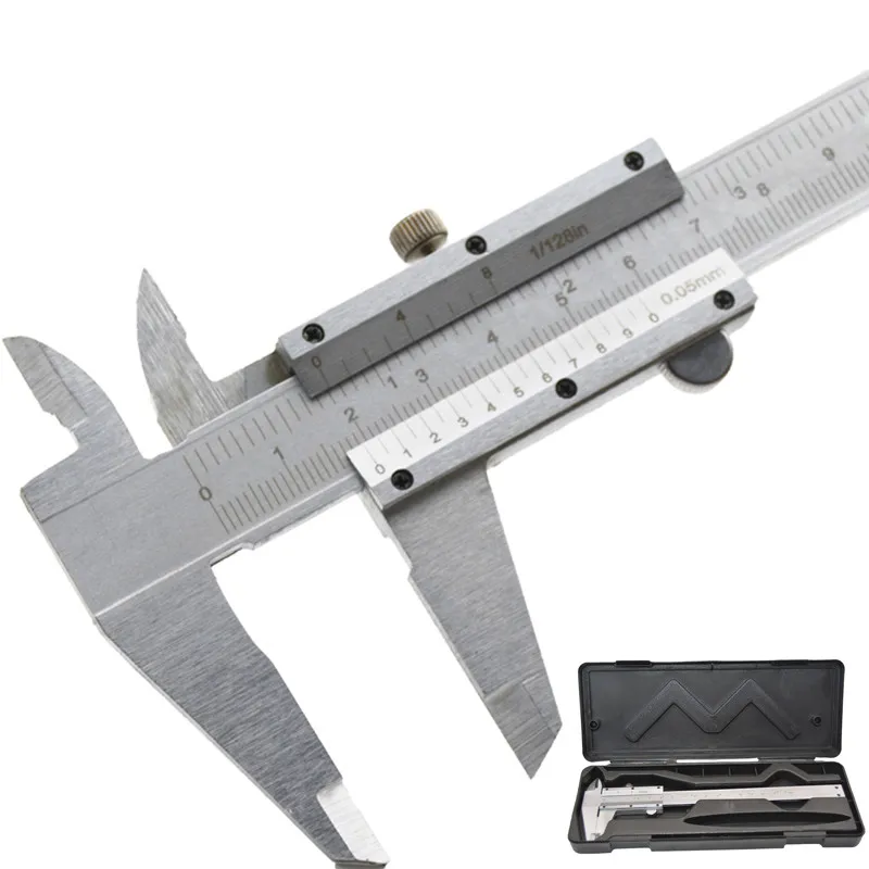 Metal 0-150mm/0.05mm Carbon Steel Vernier Caliper Gauge Micrometer Measuring tool Instruments calipers