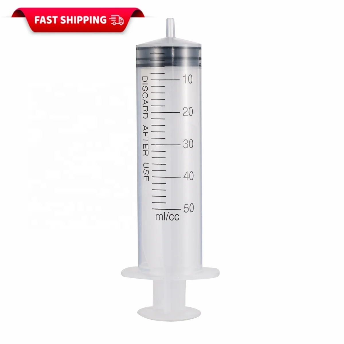 Fast shipping 50ml/50cc syringes Large Capacity Syringe Reusable Plastic Pump Nutrient Sterile Health Measuring Syringe