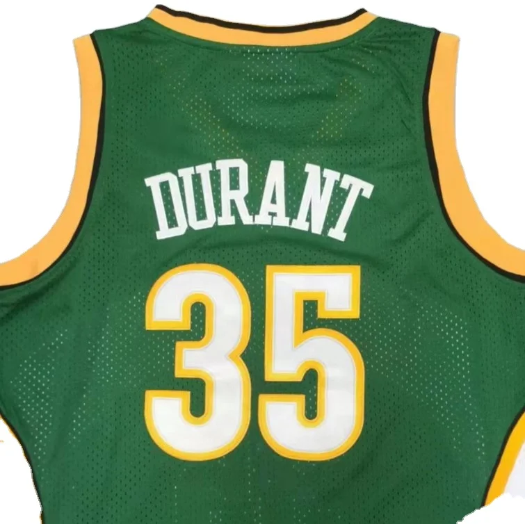 Hot Seattle Kevin Durant Green Throwback Best Quality Stitched Basketball Jersey
