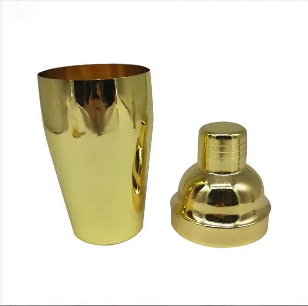 stainless steel custom logo shaker bottle copper plated cocktail shaker