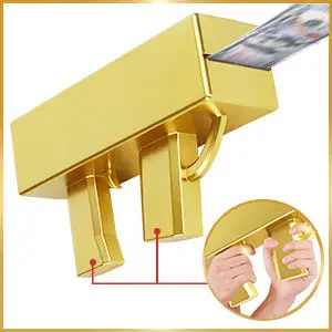 Newest Gold Brick Money Spraying Gun Spray Machine Money Gun Shooter Cash Cannon Rain Flying Color Super Money Gun