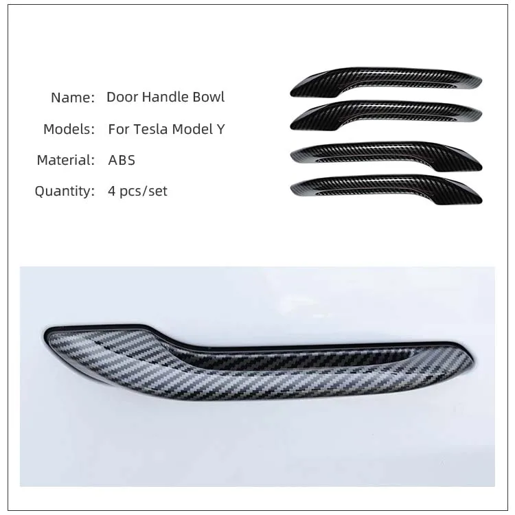 Maremlyn Front Fog Lamp Trim Rear View Mirror Cover Side Fender Cover For Tesla Model Y Accessories