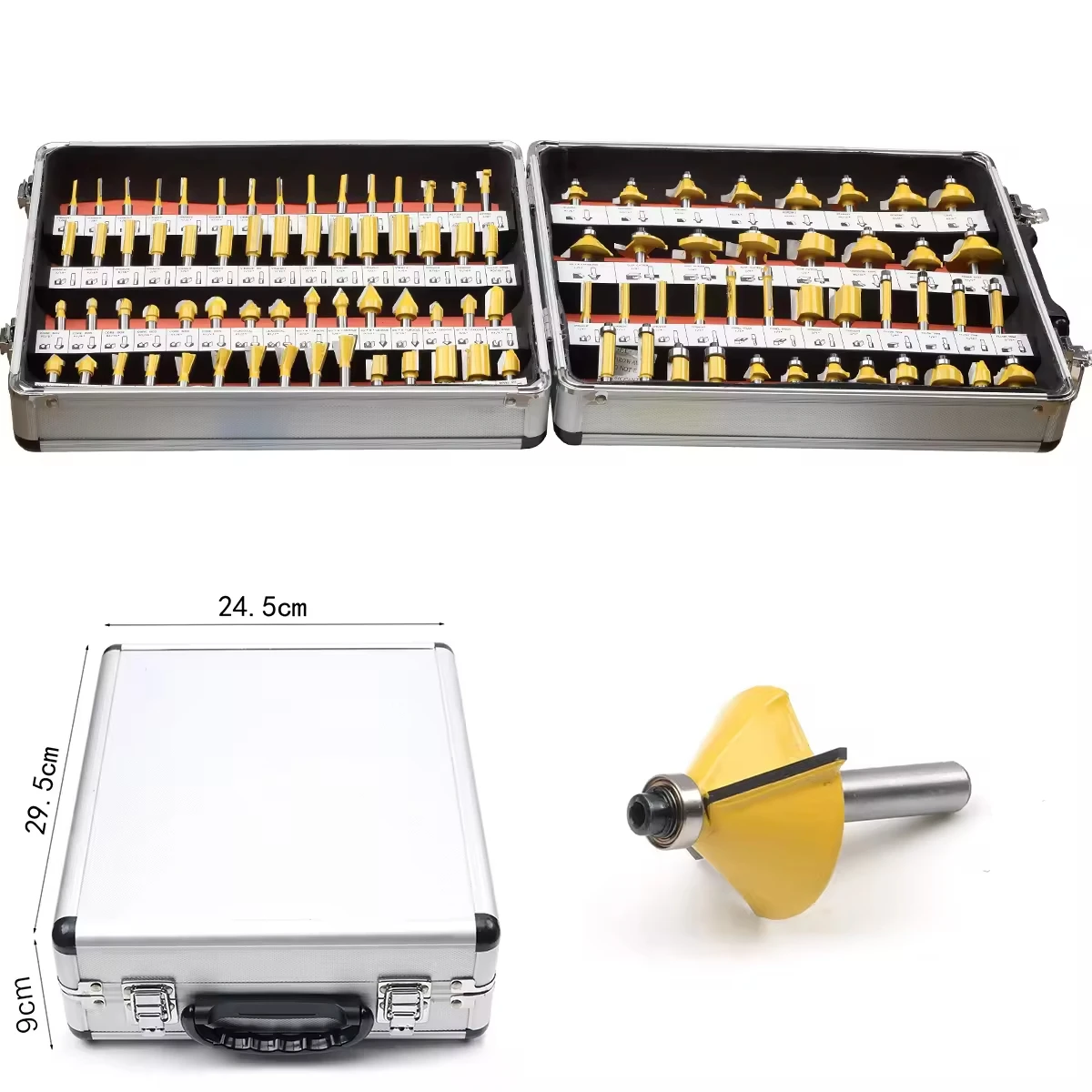 PEXMIENTAS100pcs 6 mm router bits set tungsten carbide woodworking  CNC solid carving bits carbide router bit set