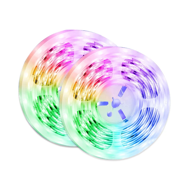 12V 5050 Colorful Music Rhythm Light Band 20m RGB Intelligent WiFi Light Band Kit with 24 Key Remote Control