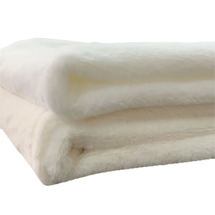 Хорошее качество, полиэфир, мех кролика, плюшевая ткань, супер мягкий белый цвет, искусственный мех, ткань для ковровой одежды