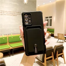 Card Bag Wallet Phone Case For Samsung Galaxy S21 Plus  A72 A52 A32 A22 Cell Phone Soft Silicone Cover