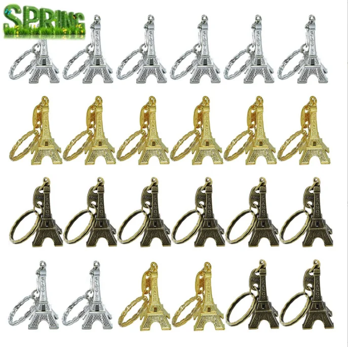 France Eiffel Tower Keychain Metal Paris Tower Pendant Chain