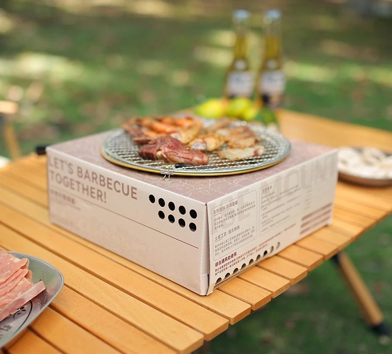 Home indoor barbecue Outdoor disposable grill Camping carbon grill
