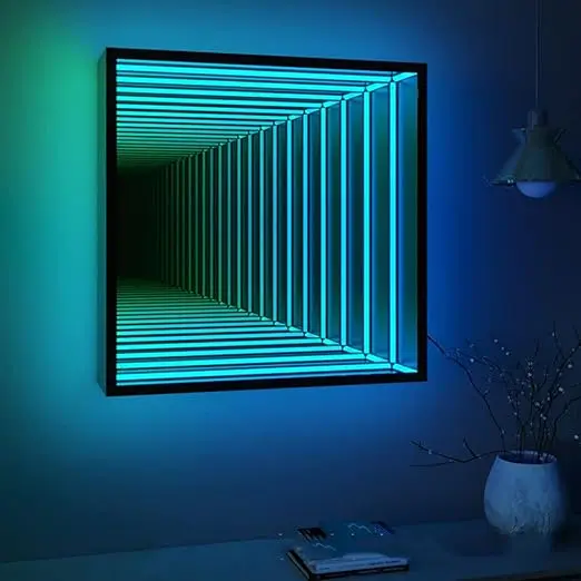 tunnel lamp infinity mirror LED bedroom mirror smart glass for home decoration espejo de pared