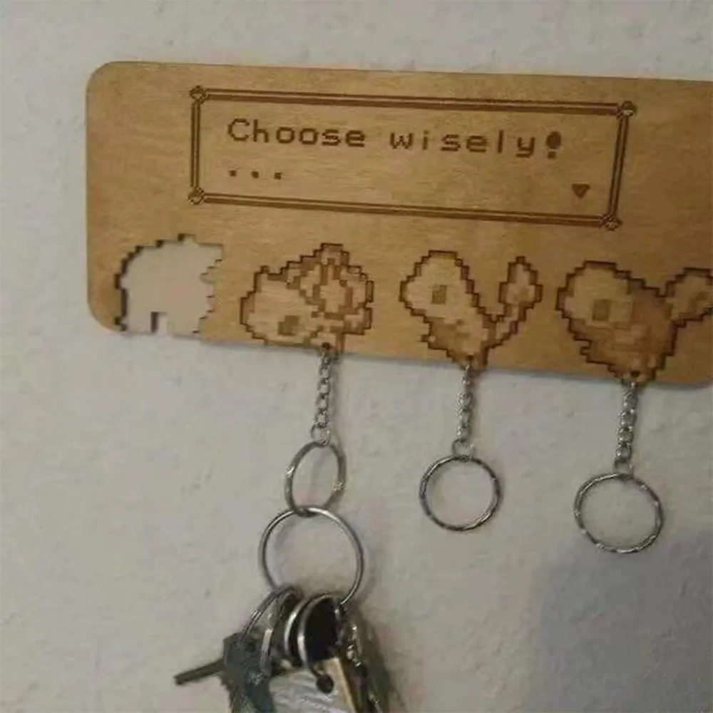 Keys 4 Hook Storage Rack Hanger Room Hanging Gifts Key Holder Home Organizer